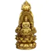 Pure copper Three-faced Buddha Buddha Buddha bronze goddess Feng Shui ornament