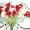 Yapay Çiçekler Ucuz PU Calla Lily Ev Dekorasyon Düğün Parti Malzemeleri için Gelin Buketi Yapay Çiçekler