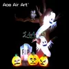 Decorazione di Halloween di alta qualità Albero fantasma gonfiabile Mostri spaventosi Modello di zucca e albero di base con luci a led al buio
