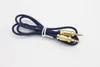 3.5mm AUX Audio Cable 1m/3ft Gold-plated Dual Male Connectors Braided Fabric Cord via DHL 100+