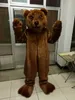 Imagens reais de alta qualidade Traje de mascote de urso pardo Traje de personagem de desenho animado de mascote Tamanho adulto 267z