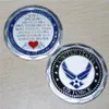 Envío Gratis 50 unids/lote, EE. UU. Cónyuge de la Fuerza Aérea, Moneda de Desafío de Plata de la USAF