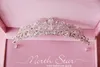European Bride Tiaras Baroque Luxury Rhinestone Crystal Crown Queen Silver Crown Shiny Korean Wedding Hair Accessories Headpieces