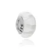 Weiße Murano-Lampwork-Glasperle aus 925er-Stering-Silber, großes Loch, lose Perlen, passend für europäische Pandora-Charms-Armbänder, Halsketten, DIY-Schmuck