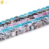 CSJA 10mm Natural Stone Loose Beads Colorful Round Facettered Dragon Vein Agater för armbandsmycken DIY Making Creative Gift Hosents225C