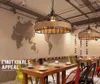 Loft vintage rope pendant Lamp Iron Retro lighting fixtures Industrial style vintage edison pendant lights lamparas de techo Resta229E