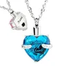 Aunt Glass Cremation Jewelry Always in My Heart Birthstone Pendant Urn Necklace Ashes Holder Keepsake