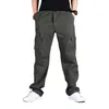 Spring Winter Big Size 7XL Durable Cargo Pants Men Cotton Trousers Straight Loose Baggy Pants Military Casual Joggers Black Army