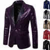 Män Blazer Sequin Stage Performer Formell Värddräkt Brudgum Tuxedos Star Suit Coat Male Costume Prom Bröllop Groom Outfit