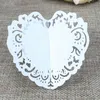 Anneaux de serviette en papier découpés au Laser, 100 pièces, boucles de serviette en forme de cœur d'amour creux, décoration pour fête de mariage, décor pour cadeaux d'anniversaire