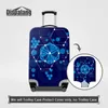 Motifs géométriques uniques valise chariot housse de protection pour bagages femmes accessoires de voyage portables S/M/L/XL 4 tailles housses de pluie anti-poussière