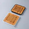 Bamboo Tea Tray Japanese Style Tea Set Dry Bubble Tray Square Bamboo Tray Tea Set Accessories Storage Small Stand9956564