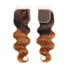 Ombre Haar 3 Bundles Mit 4x4 Spitze Verschluss Körper Welle 430 ombre Brasilianische Menschliche Haarwebart Bundles Mit verschluss Günstige Ganze Pr7259942