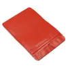Rosso opaco 10x15cm Stand Up Puro foglio di alluminio Sacchetti richiudibili per caramelle Biscotti Mylar Foil Zipper Self Seal Snack Storage Packing Pouch