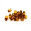 1ML Mini Amber Essential Oil Glass Empty Bottle Screw Black Cap 1CC Brown Sample Vial Small Perfume Bottle Travel Size