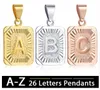 A-Z 26 letras iniciales colgante collar colgante cadenas de cadenas para mujeres hombres rosa oro plata amistad amor letra carta joyería regalo gpm05