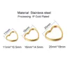 11 16 20 mm High Quality Gold Silver Hollow Hearts Shape Stainless Steel Charms Bosom Pendant For DIY Making Necklace Jewelry223f