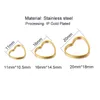 11/16/20 mm High Quality Gold Silver Hollow Hearts Shape Stainless Steel Charms Bosom Pendant For DIY Making Necklace Jewelry