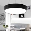 Pendant Lamps Round LED Chandelier office modern minimalist fashion study restaurant hanging line lighting commercial lighting