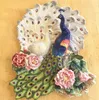 ceramic Peacock lovers decorative wall dishes porcelain decorative plates vintage home decor crafts room decoration figurine