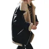 女性の暖かい厚いジャケットの外出冬のファッションベルバーフリースカジュアルジャケットの女性ストリートウェアプラスサイズのコート
