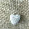 Mode zilveren kleur hart liefde lava stenen ketting vulkanische rots aromatherapie essentiële olie diffuser ketting voor vrouwen sieraden