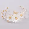 Eleganti ornamenti per capelli con fiori da sposa Accessori per capelli alla moda Accessori per capelli da sposa per capelli Donna Ragazza Copricapo di perle249A