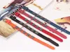 5 selección de colores 100% cuero de vaca Skull Belt hebilla Pulsera Pulsera de cuero de color para hombres mujer Amantes Pulsera 12pcs / lot