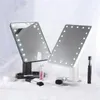 16/22 LED -lampor Touch SN Makeup Mirrors Professional Vanity Mirror With Health Beauty Justerbar bänkskiva 360 Roterande2737476