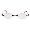 Women Rimless Purple Lens Reading Glasses Female Presbyopic Glasses for Reader Anti-fatigue +1 +1.5 +2 +2.5 +3 +3.5 +4