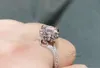 Yhamni Original 925 Sterling Silver Flower Rings for Women 10ct Cz Zircon Engagement Anelli di matrimonio Gioielli di moda AR0493334619