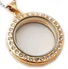 25 мм Стеклянные Медальоны Памяти для Плавающих Подвесок Открывающийся Ожерелье с Кристаллом Золото Серебро Ювелирные Изделия