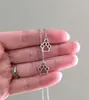 free ship 10pcs/lot Tibetan Silver Style Paw print charms Chain Necklace Jewelry Gift DIY