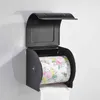 Black Paper Tissue Box Bathroom Paper Roll Holder Wall Mounted Toilet Paper Holder Rack Bathroom Accessories Tissue Holder Box279z