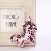 36st Star Unicorn Cat KeyChain Glitter Pompom Sequins Nyckelkedjiga gåvor för kvinnor Llaveros Mujer Car Bag Accessories Nyckelring