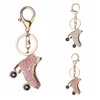 Gratis DHL Keyring Bag Charm Pendant Keys Holder Roller Skates Shoe Diamond Keychain Jewelry Key Chain Women Girl Gifts