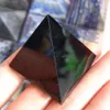 Livraison directe 4cm pyramide de cristal d'obsidienne naturelle pyramide de quartz noir pierres et cristaux point d'obélisque guérison