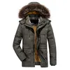 Icpans parka jaqueta homens longo pele winter parka casacos mais quente preto zíper jaqueta mens plus size xxxl 4xl 5xl 6xl