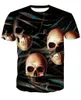 2021 Europa e América Skull 3D digital impresso camisetas Top 20 estilos mais tamanho