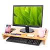 Wholesales!!!Multi-function Bamboo Table Type Rectangular Display Stand Wood Color Storage Holders & Racks