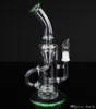 Nouveau Bong pipe à eau en verre bong recycleur bong pipe à eau deux fonctions avec bol d'herbe de plate-forme pétrolière