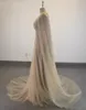 Sparkly champagne afrikanska kvällsklänningar riktigt foto pärlstav med stor sjal tulle juvel nacke en linje röd matta formell prom klänning billigt