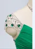 Emerald Green Vestidos de Fiesta Prom Elbiseler Kollu Şifon Boncuklu Şeffaf 2019 Resmi Parti Elbiseleri 8099498