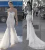 Sexy Sweetheart 2019 Mermaid Wedding Dresses Lace Appliqued Backless Bridal Gowns Sweep Train Beach Plus Size Wedding Dress Custom Made