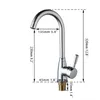 RU Pia de cozinha Torneira de cozinha contemporânea Torneira montada cromada lustrada torneira de bacia quente e frio água mixer swivel taps