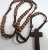 Retrostil Män Kvinnor Bead Cross Pendant Woven Rope Necklace