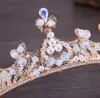 أجنحة الملاك التاج كريستال الأميرة أغطية الرأس العروس أغطية الرأس طارة المجوهرات العروس