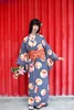 アジアの伝統的な標準の和花着物セクシーな女性の綿着物バスローブポジャマのナイトドレス日本の生きている服