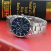 Wholesale Blue Light Mirror Quartz Watch for Men with Three Eyes Steel Band, Directly Operated by Watch Manufacturers