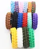 Fashion Mix Colors Cord Rope Paracord Buckle Armband Militära armband Sport Utomhusöverlevnad Gadgets för rescamping Handing256m